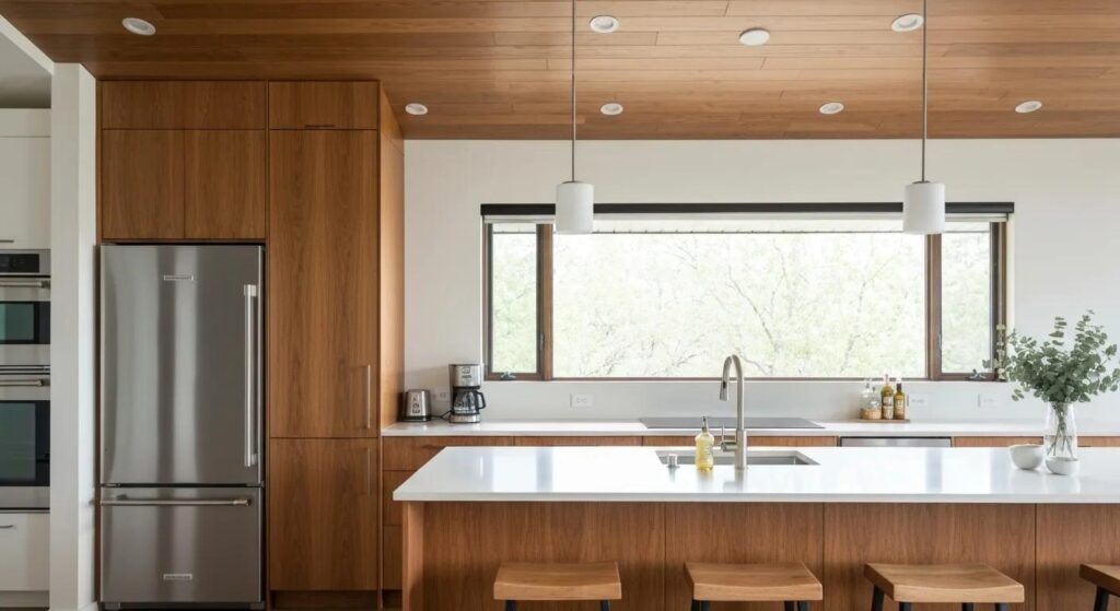 Wood Tone Cabinets